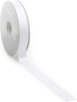 Satijn lint 16 mm wit op rol van 25 meter