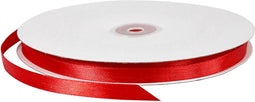 Satijn lint, b: 10 mm, 100 m, rood