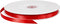 Satijn lint, b: 10 mm, 100 m, rood