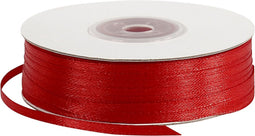 Satijn lint, b: 3 mm, 100 m, rood