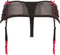 Satijnen string met roze ruches S/M
