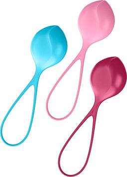 Satisfyer Balls, lustkogels trainings-set, bonte enkele kogel voor meer seksplezier, 3,8 cm, 3 delen