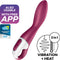 Satisfyer, Bluetooth G-spot vibrator, hotspot, 21,5 cm, met app, met warmtefunctie, gemaakt van siliconen