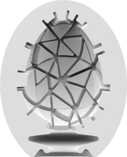 Satisfyer Masturbator Egg, verschillende structuren, hydro-actief TPE, geen glijmiddel nodig, voor eenmalig gebruik