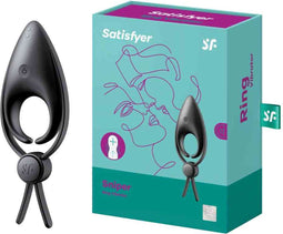 Satisfyer, penisring, sniper, in maat verstelbaar, met powermotor, gemaakt van siliconen