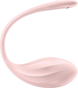 Satisfyer - Ribbed Petal Rose - Draagbare Vibrator - Panty Vibrator - Vibrerend Eitje - Met App Control - Roze