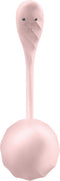 Satisfyer - Ribbed Petal Rose - Draagbare Vibrator - Panty Vibrator - Vibrerend Eitje - Met App Control - Roze