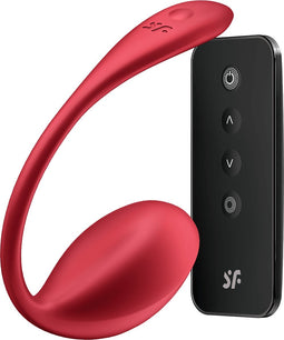 Satisfyer, vibrator, bluetooth slipvibrator, Shiny Petal, 11 cm, met app, waterdicht, flexibel snoer, draagbare vibrator, oplaadbaar