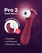 Satisfyer, vibrator, drukgolfvibrator, 'Pro 2 Generation 3 Connect App', 16,5 cm, Liquid Air-technologie, incl. extra opzetstuk, 2 apart regelbare motoren, app-gestuurd