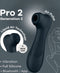 Satisfyer, vibrator, drukgolfvibrator, 'Pro 2 Generation 3 Connect App', 16,5 cm, Liquid Air-technologie, incl. extra opzetstuk, 2 apart regelbare motoren, app-gestuurd