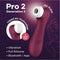 Satisfyer, vibrator, drukgolfvibrator, 'Pro 2 Generation 3 Connect App', 16,5 cm, Liquid Air-technologie, incl. extra opzetstuk, 2 apart regelbare motoren, app-gestuurd