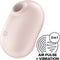 Satisfyer, vibrator, drukgolfvibrator, 'Pro To Go 2', 8,5 cm, ideaal voor onderweg, 2 motoren