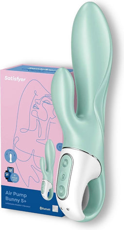 Satisfyer, vibrator, rabbit vibrator, 'Air Pump Bunny 5 Connect App', 20,5 cm, met app, opblaasbaar