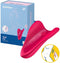 Satisfyer, vibrator, vingervibrator, klein en veelzijdig, 'High Fly' met batterij, siliconen, 7 cm