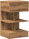 vidaXL - Nachtkastje - 40x35x65 - cm - bewerkt - hout - artisanaal - eikenkleur
