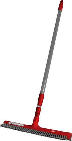 Sauber Meister, 2-in-1 Bezem en Vloertrekker – 42 cm breed – Rubberen Trekker met Telescoopsteel – Verstelbare Watertrekker – Vloerwisser