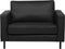 SAVALEN - Fauteuil - Zwart - Leer