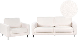 SAVALEN - Woonkamerset - Wit - Bouclé