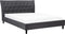 SAVERNE - Tweepersoonsbed - Donkergrijs - 160 x 200 cm - Polyester