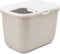 Savic Kattentoilet Hop In 38.5 x 58 x 39.5 cm - Kattenbak - Wit & Mokka