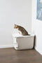 Savic Kattentoilet Hop In 38.5 x 58 x 39.5 cm - Kattenbak - Wit & Mokka