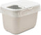 Savic Kattentoilet Hop In 38.5 x 58 x 39.5 cm - Kattenbak - Wit & Mokka