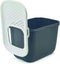 Savic Kattentoilet Hop In 38.5 x 58 x 39 x 5 cm - Kattenbak - Antraciet & Wit