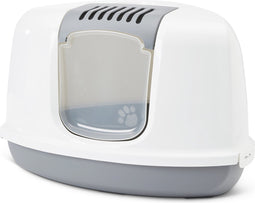 Savic Kattentoilet Nestor Corner - Kattenbak - Wit Grijs