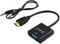 SAVIO-adapter HDMI (M) - VGA (F) met audio CL-23/B Zwart