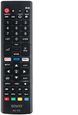 SAVIO Ersatz Fernbedienung fur LG - TV Universalfernbedienung RC-05 - Robuste Fernbedienung Universal - TV-Fernbedienungen
