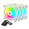 SAVIO FAN-01 WHITE 4-pack 120mm ARGB fans including controller and remote control