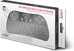 Savio Verlicht mini draadloos toetsenbord RGB TV Box, Smart TV, consoles, PC KW-03