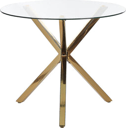 SAVONI - Eettafel - Goud - ⌀ 90 cm - Veiligheidsglas