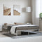 vidaXL - Bedframe - metaal - wit - 150x200 - cm