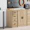vidaXL - Garagekast - 30x51x85 - cm - massief - grenenhout - sonoma - eikenkleurig