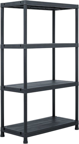 vidaXL - Opbergrek - 200 - kg - 80x40x138 - cm - kunststof - zwart