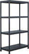 vidaXL - Opbergrek - 200 - kg - 80x40x138 - cm - kunststof - zwart