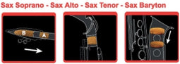 Saxmute Sopraan Saxofoon demper 2 S-Bochten