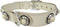 Sazzz halsband voor hond adventure stone classic leer creme 37-45x2,5 cm