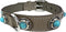 Sazzz halsband voor hond adventure stone classic leer taupe 42-50x2,5 cm