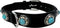 Sazzz halsband voor hond adventure stone classic leer zwart 42-50x2,5 cm