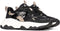 POSH by Poelman GIGI - Dames sneakers - Chunky zool 3.5 cm - Zwart/beige