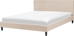 FITOU - Tweepersoonsbed - Zandbeige - 180 x 200 cm - Polyester