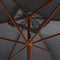 vidaXL - Parasol - met - houten - paal - 200x300 - cm - antraciet