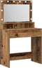 vidaXL - Make-up - Tafeltje - met - LED - Verlichting - - - Vintage - Stijl, - 79x41x135 - cm