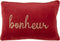 J-Line kussen Bonheur - textiel - rood/goud