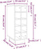 vidaXL - Wijnkast - 23x34x61 - cm - massief - grenenhout - honingbruin
