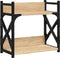 vidaXL - Printerstandaard - 2-laags - 40x20x40 - cm - bewerkt - hout - sonoma - eiken