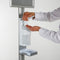 Seco standaard handontsmetting - 1.5m hoog - aluminium - met A3 lijst - SE-HANDS1