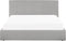 LORIENT - Bed met opbergruimte - Lichtgrijs - 180 x 200 cm - Polyester